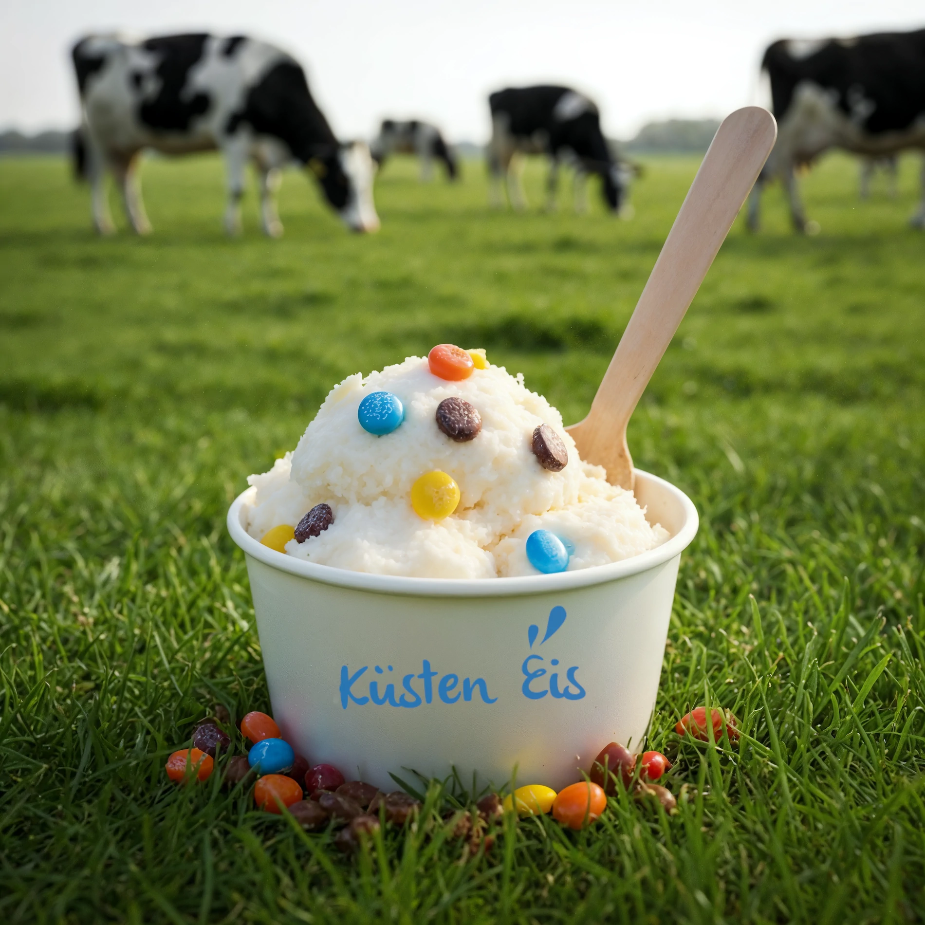 Küsten-Eis Milch mit Schokolinsen